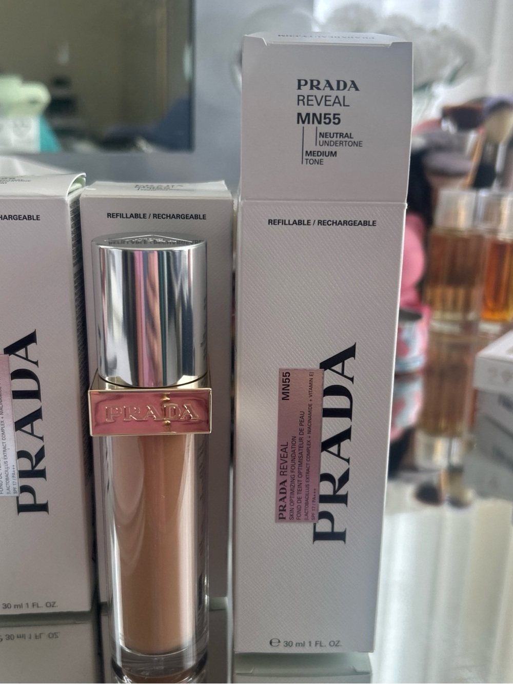 Prada Reveal MN55 Liquid Foundation – Medium Neutral